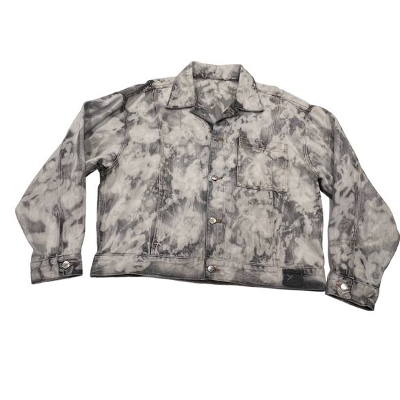 Calvin Klein Gray Trucker Denim Jacket, M - Picture 1 of 9